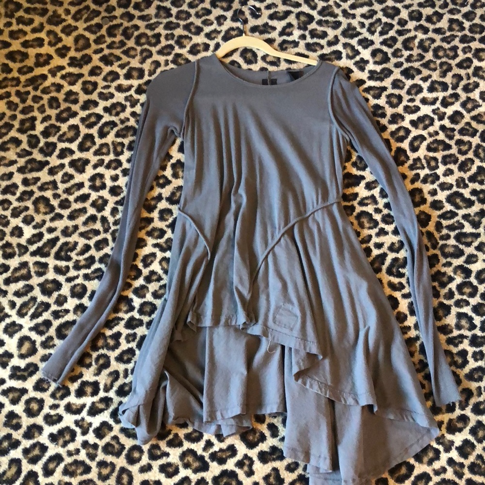 Rick Owens Gray Flouncy Top